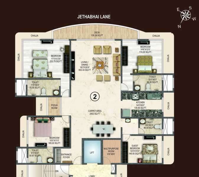4 BHK 2088 Sq. Ft. Apartment in Spark Jyoti Palace