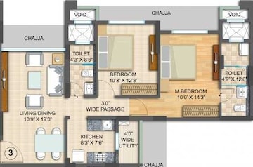  2 BHK Apartment at Spenta Palazzio, Sakinaka – for Rent