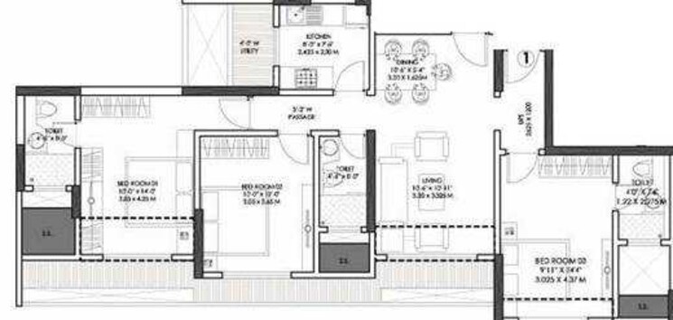 Other, spenta-palazzio 3 Bedroom 1019 Sq.Ft. Apartment In Sakinaka Mumbai 9018211