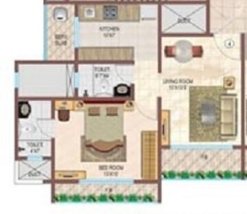  1 BHK Apartment at Srishti Oasis Phase I, New Rajaram Wadi – for Sale