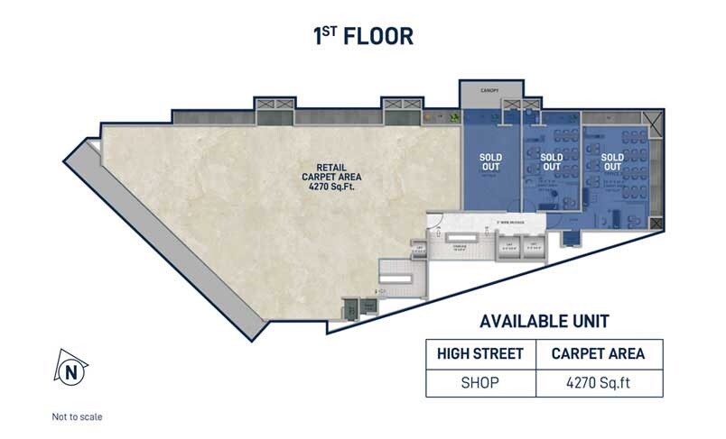 Floor plan of 4270 Sq. Ft. Retail Shop in Srishti Square, Mumbai