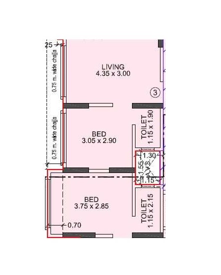 2 BHK 601 Sq. Ft. Apartment in SRP Guru Shanti Niwas