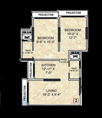  2 BHK Apartment at Ssakash Shri Upendra Nagar CHSL, Dahisar East – for Sale