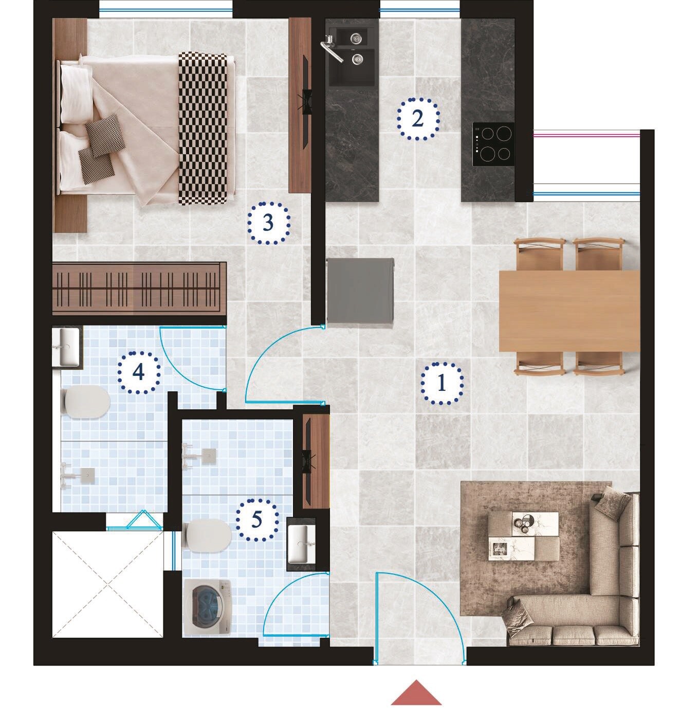 Other, starwing-i-stay 1 Bedroom 445 Sq.Ft. Apartment In Andheri East Mumbai 7524779