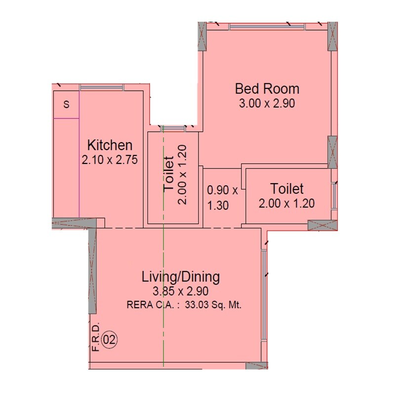 1 BHK 356 Sq. Ft. Apartment