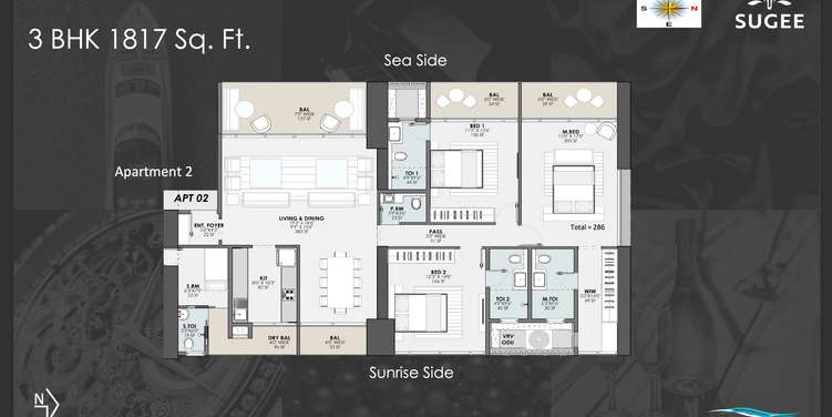 sugee marina bay apartment 3 bhk 1817sqft 20224218114235