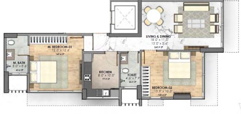 Other, sugee-paavan 2 Bedroom 720 Sq.Ft. Apartment In Matunga East Mumbai 7402481