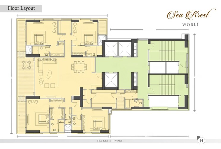 Other, sugee-sea-krest 4 Bedroom 4250 Sq.Ft. Apartment In Worli Mumbai 9048409