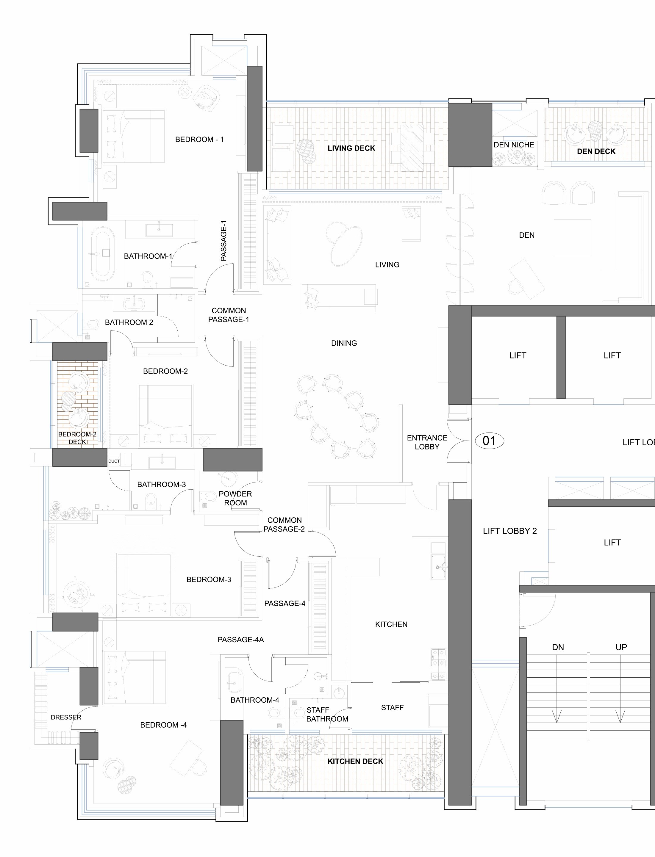 4 BHK 3024 Sq. Ft. Apartment