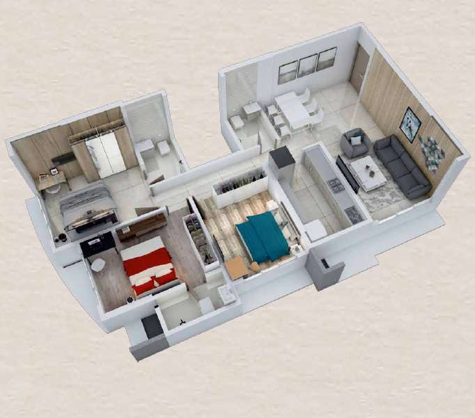 3 BHK 931 Sq. Ft. Apartment in Sumit One