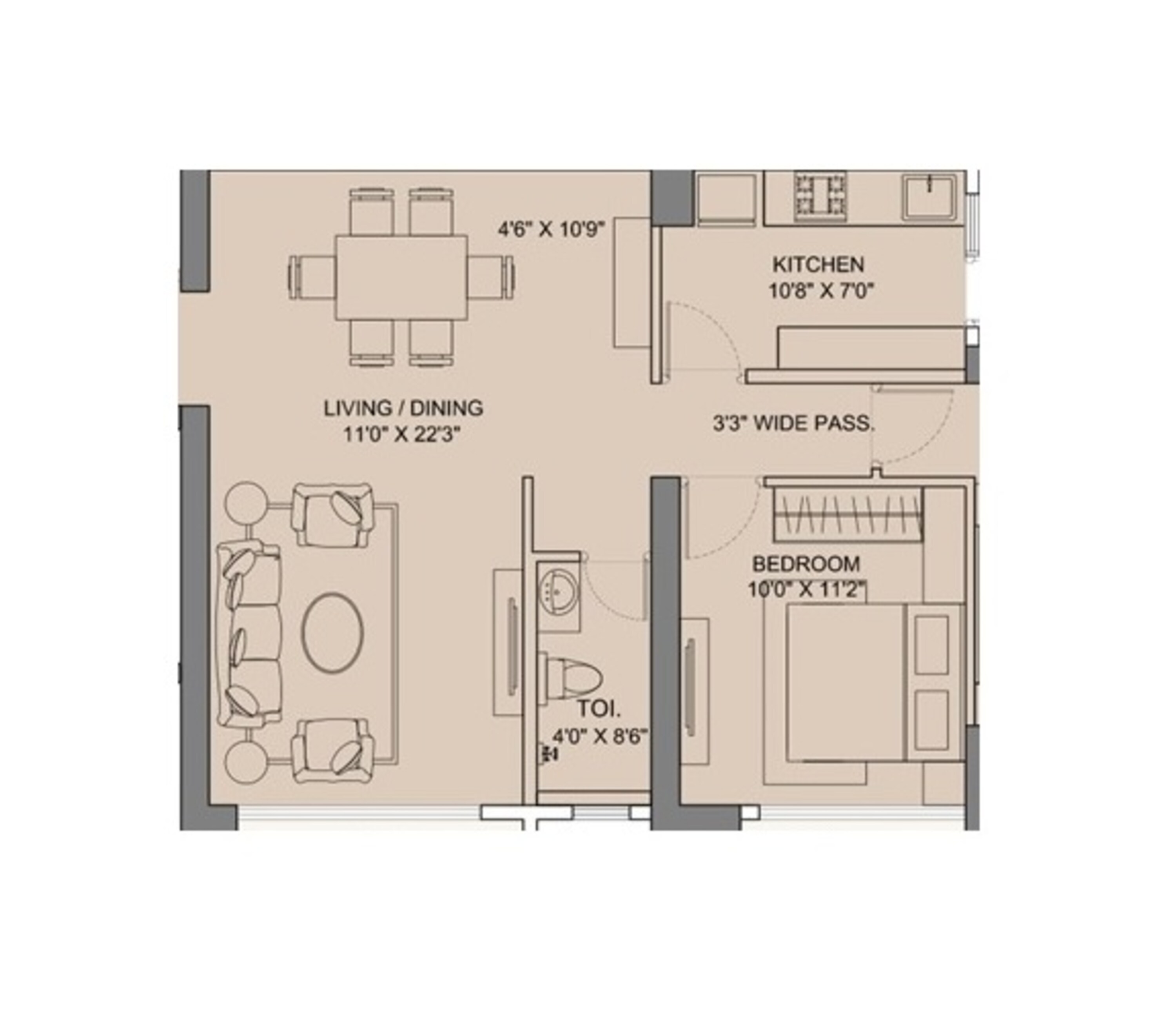 sunteck avenue 2 apartment 1 bhk 477sqft 20233229163203
