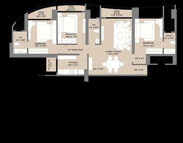  2 BHK Apartment at Sunteck Avenue 2, Goregaon West – for Sale