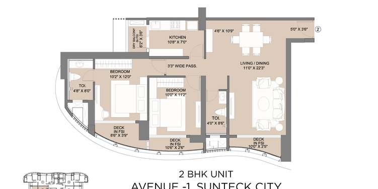 sunteck city avenue 1 apartment 2 bhk 773sqft 20224410114414