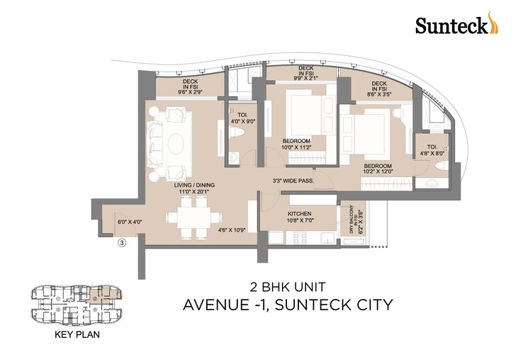 Other, sunteck-city-avenue-1 2 Bedroom 815 Sq.Ft. Apartment In Goregaon West Mumbai 9385507