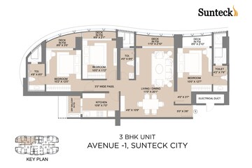  3 BHK Apartment at Sunteck City Avenue 1, Goregaon West – for Sale