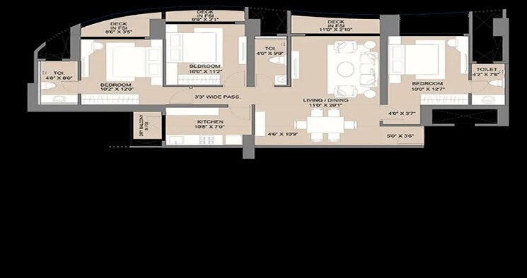 Other, sunteck-city-avenue-1 3 Bedroom 1088 Sq.Ft. Apartment In Goregaon West Mumbai 8649646