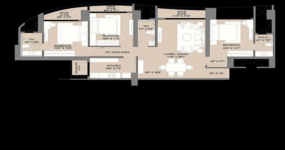 Other, sunteck-city-avenue-1 3 Bedroom 965 Sq.Ft. Apartment In Goregaon West Mumbai 9203003