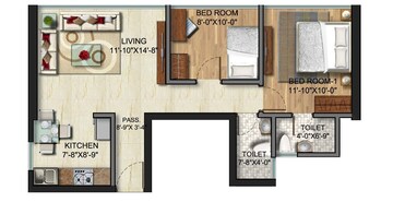  2 BHK Apartment at Sunteck City Avenue 2, Goregaon West – for Rent