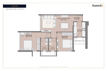  2 BHK Apartment at Sunteck City Avenue 4, Goregaon West – for Sale