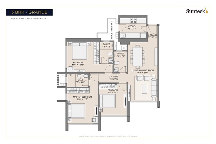 Other, sunteck-city-avenue-4 3 Bedroom 902 Sq.Ft. Apartment In Goregaon West Mumbai 9385577