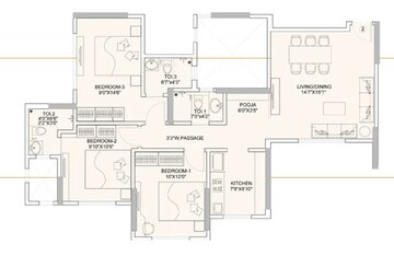  3 BHK Apartment at Sunteck Gilbird, Andheri West – for Rent