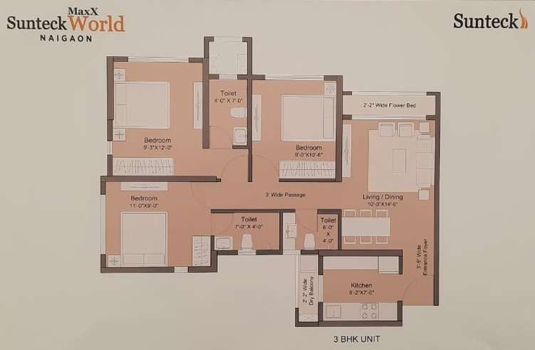 sunteck maxxworld 3 apartment 3 bhk 637sqft 20201913111901