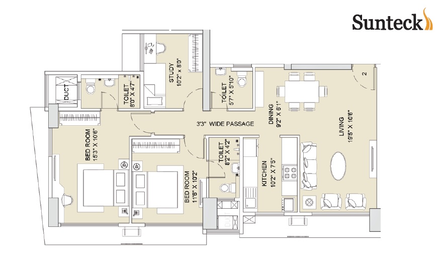 sunteck whatacity apartment 2bhk st 1411sqft 1