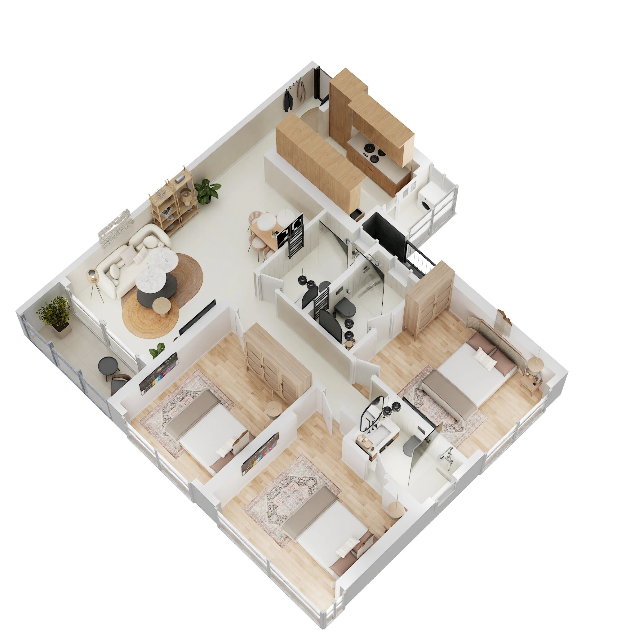 3 BHK 1065 Sq. Ft. Apartment