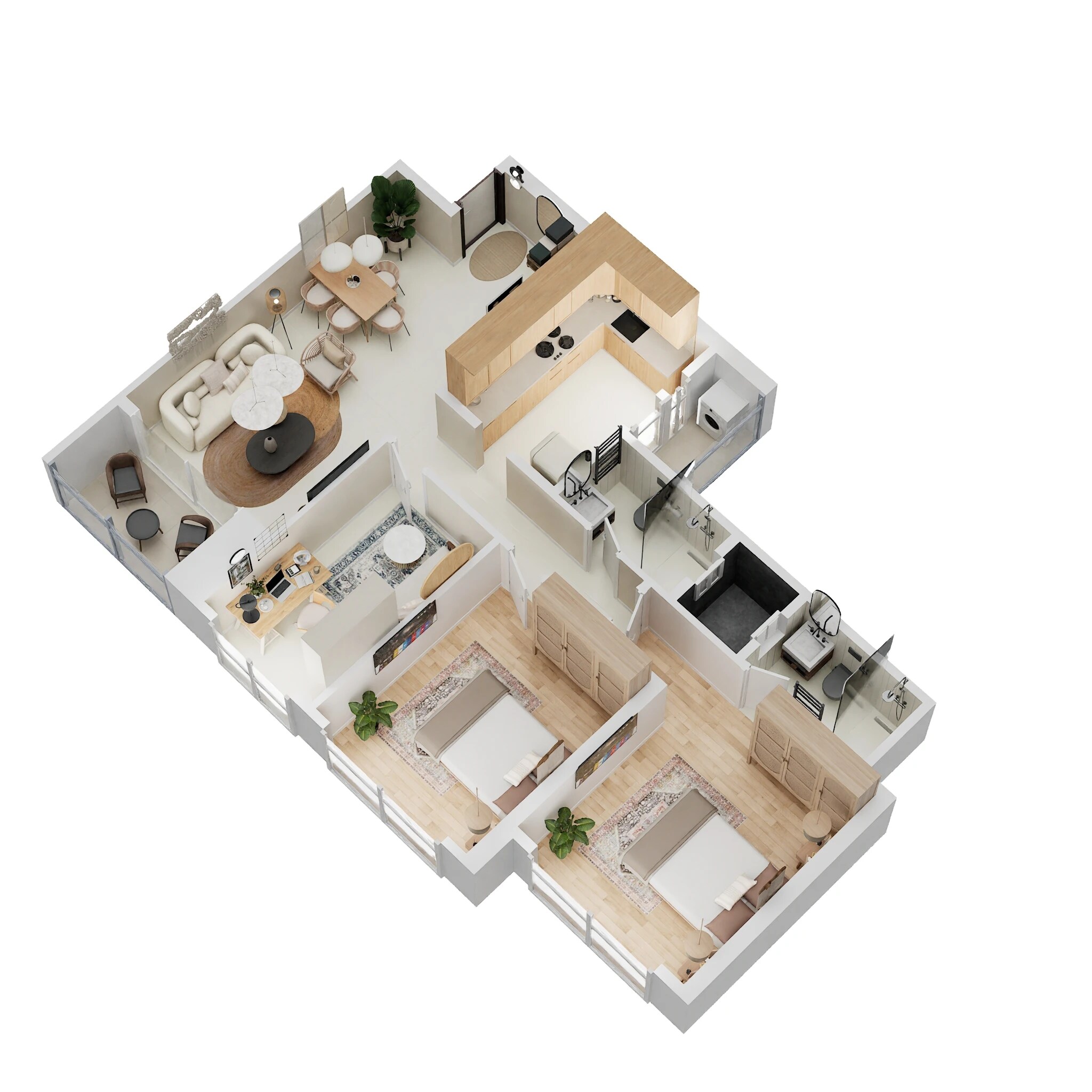 3 BHK 938 Sq. Ft. Apartment