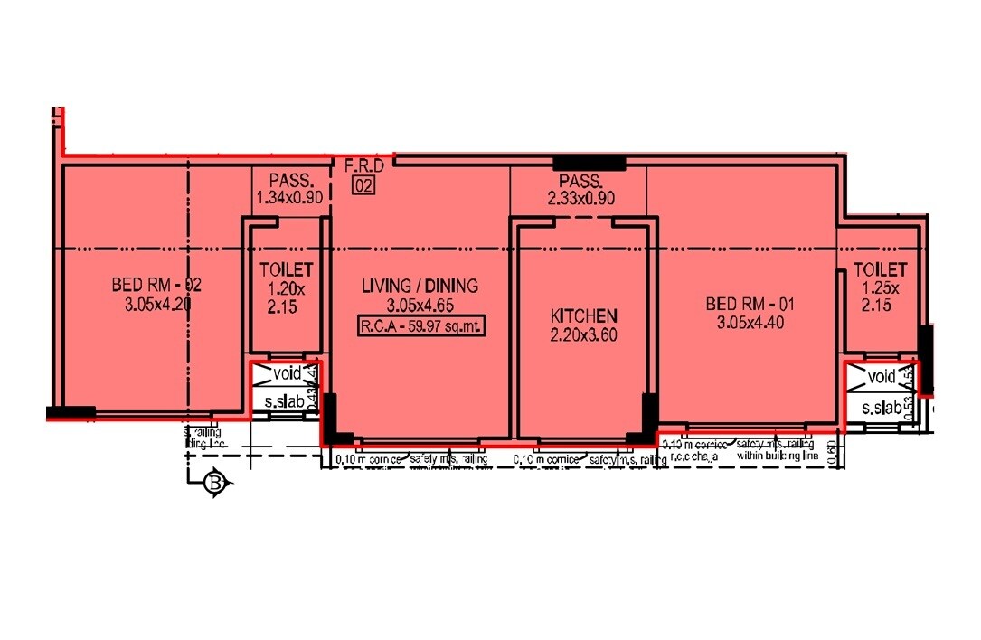 2 BHK 646 Sq. Ft. Apartment