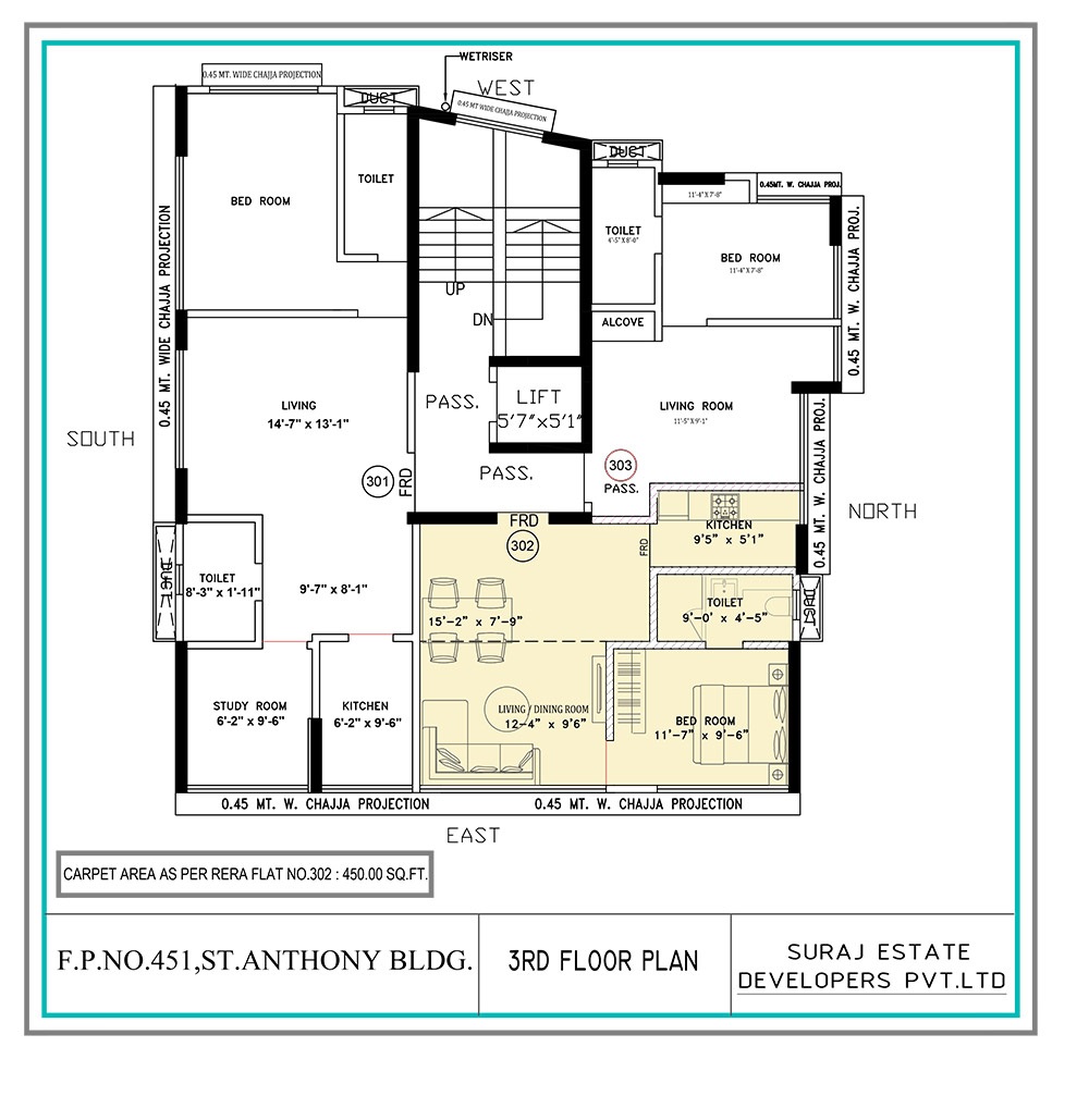 1 BHK 450 Sq. Ft. Apartment in Suraj St Anthony Apartment