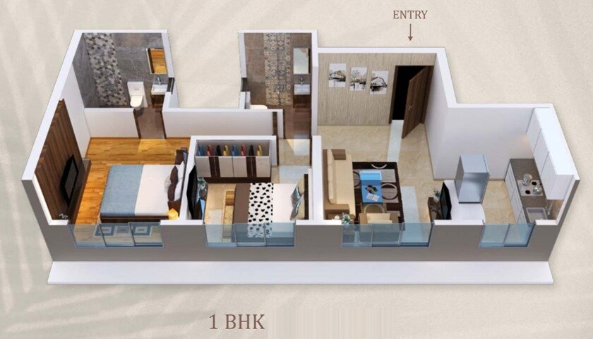 1 BHK 492 Sq. Ft. Apartment