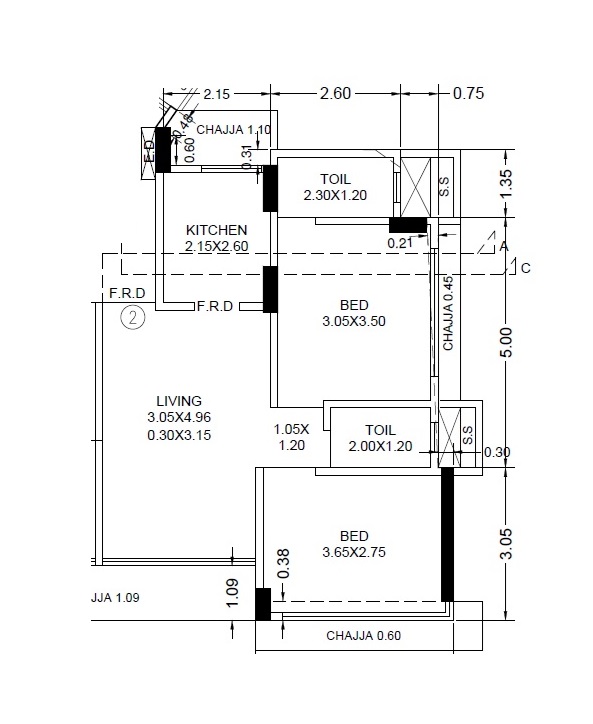 2 BHK 690 Sq. Ft. Apartment in Svarna Rosemary