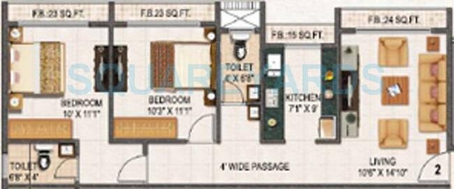 Other, swaraj-kalash 2 Bedroom 975 Sq.Ft. Apartment In Chembur Mumbai 8734509