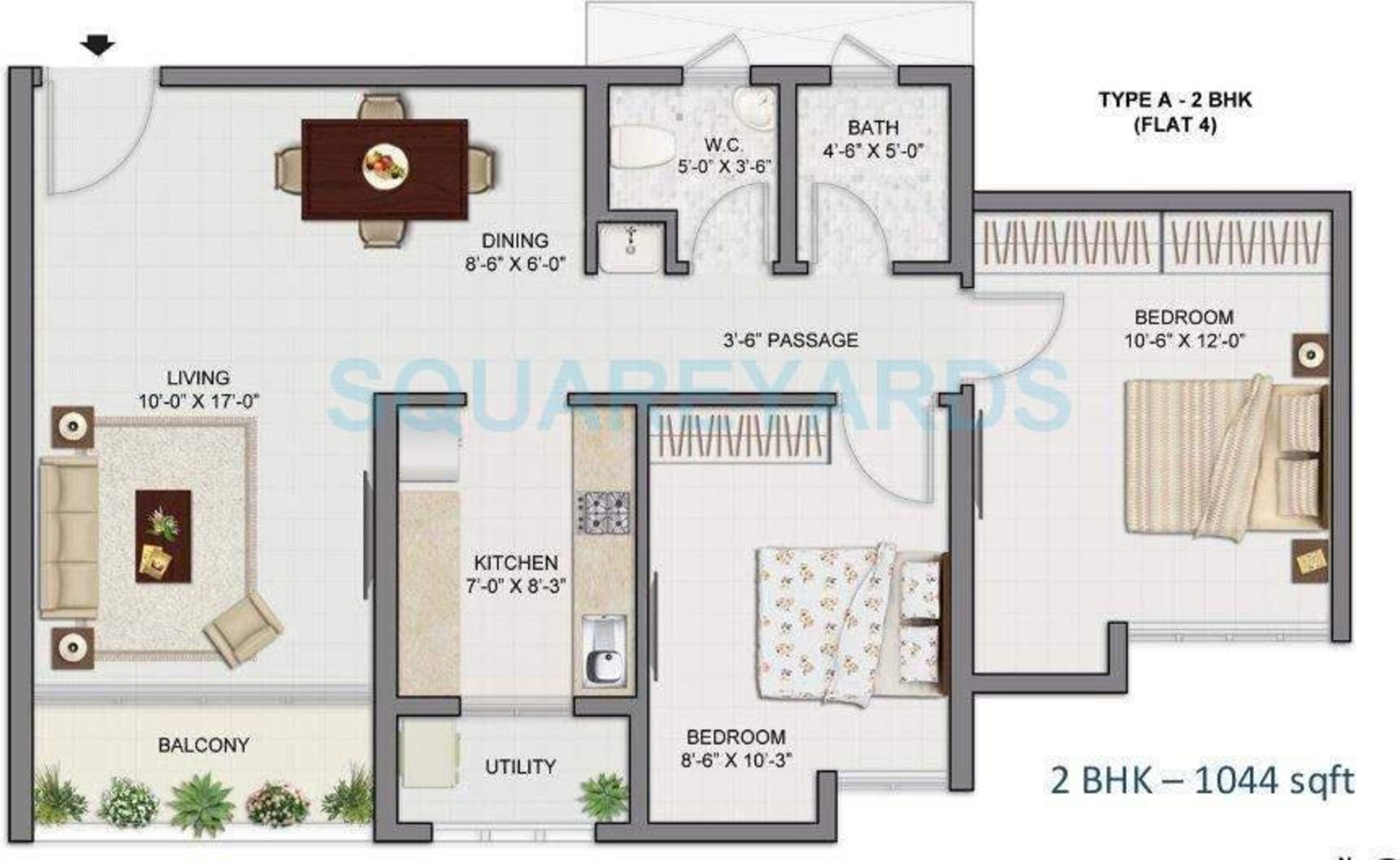 tata amantra apartment 2bhk 1044sqft1