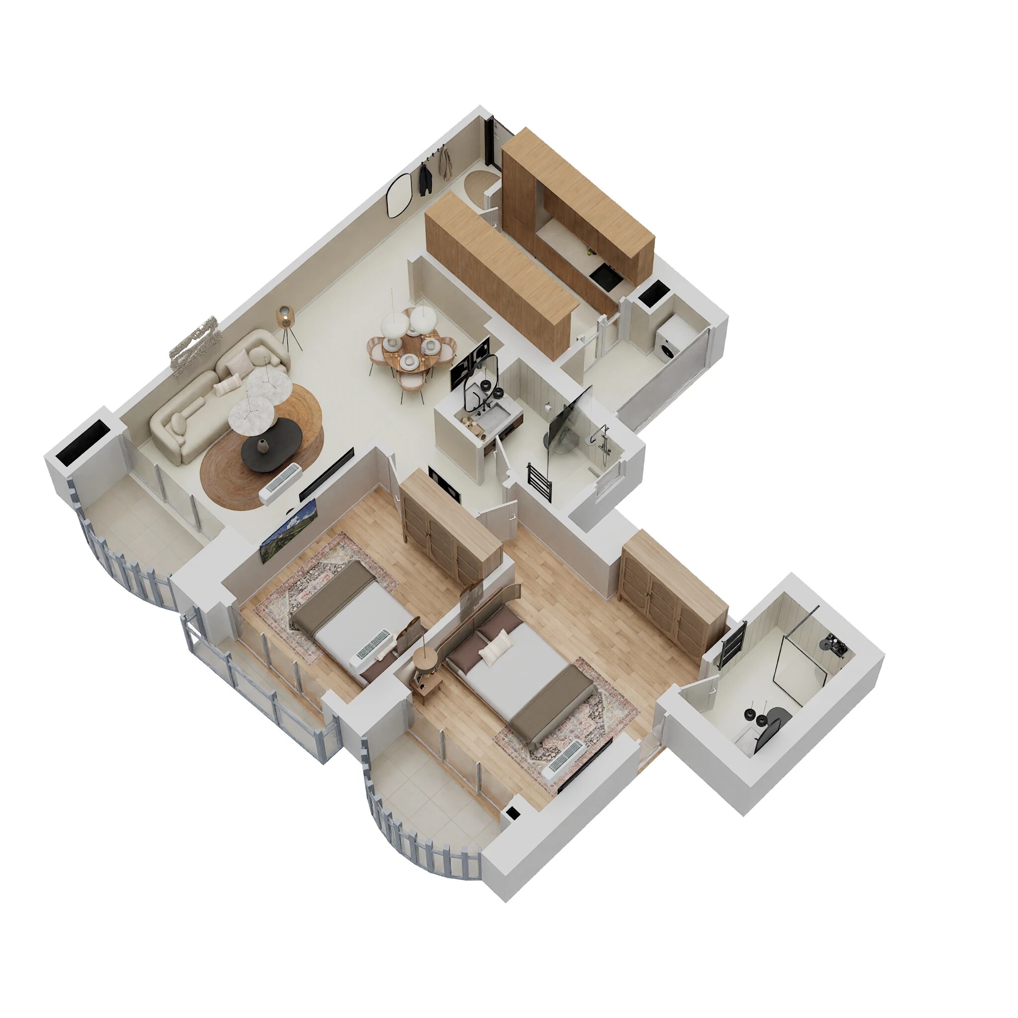 2 BHK 857 Sq. Ft. Apartment