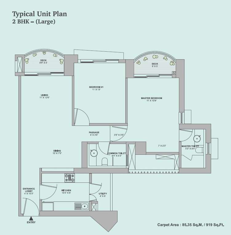 tata aveza phase 2 apartment 2 bhk 919sqft 20234824184802