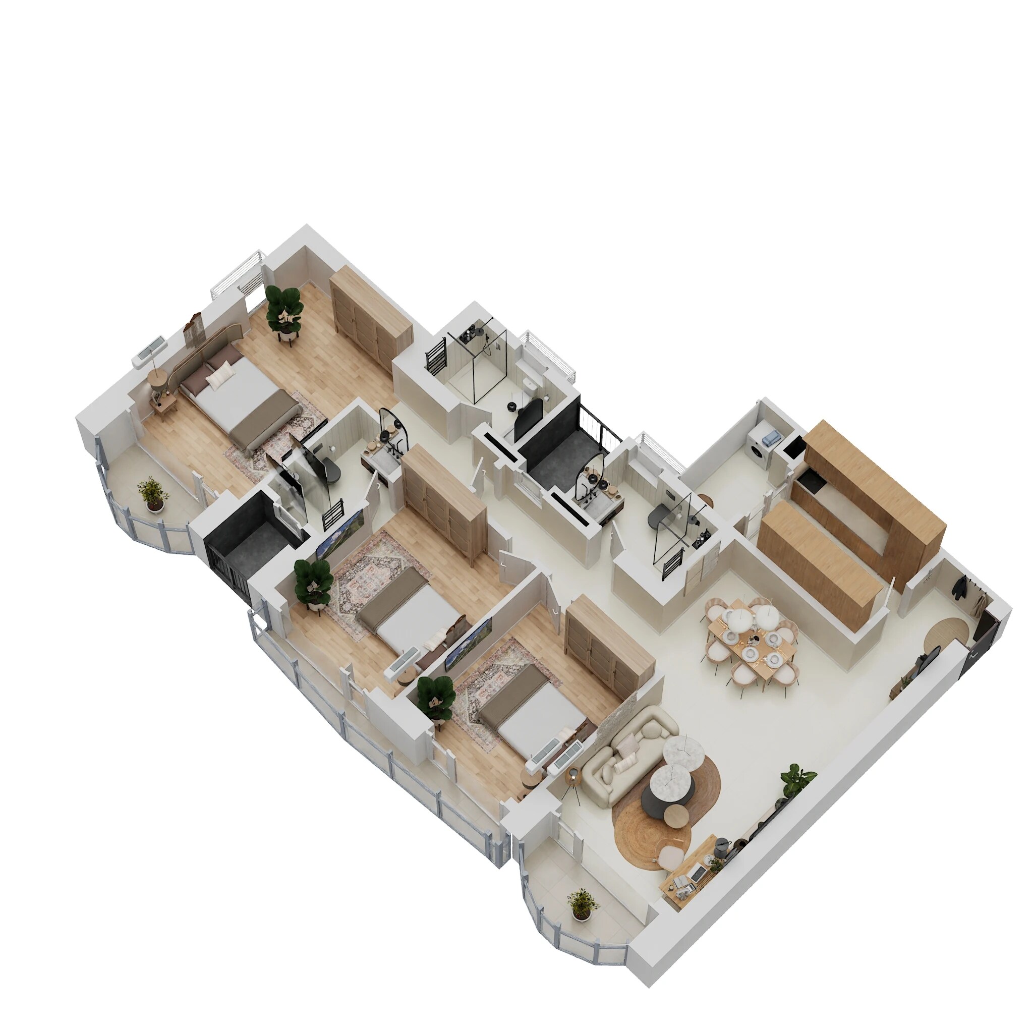 3 BHK 1186 Sq. Ft. Apartment