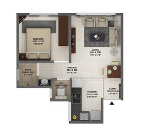 1 BHK 350 Sq. Ft. Apartment in Terraform Dwarka Phase 2