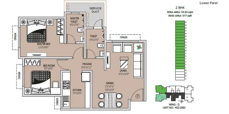 the baya central apartment 2 bhk 557sqft 20205511185553