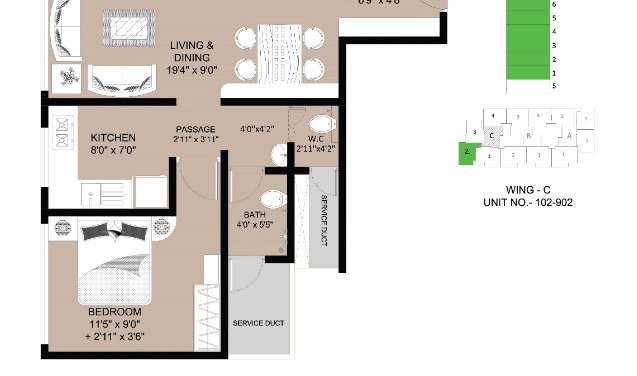 the baya goldspot apartment 1bhk 469sqft 20203619163644
