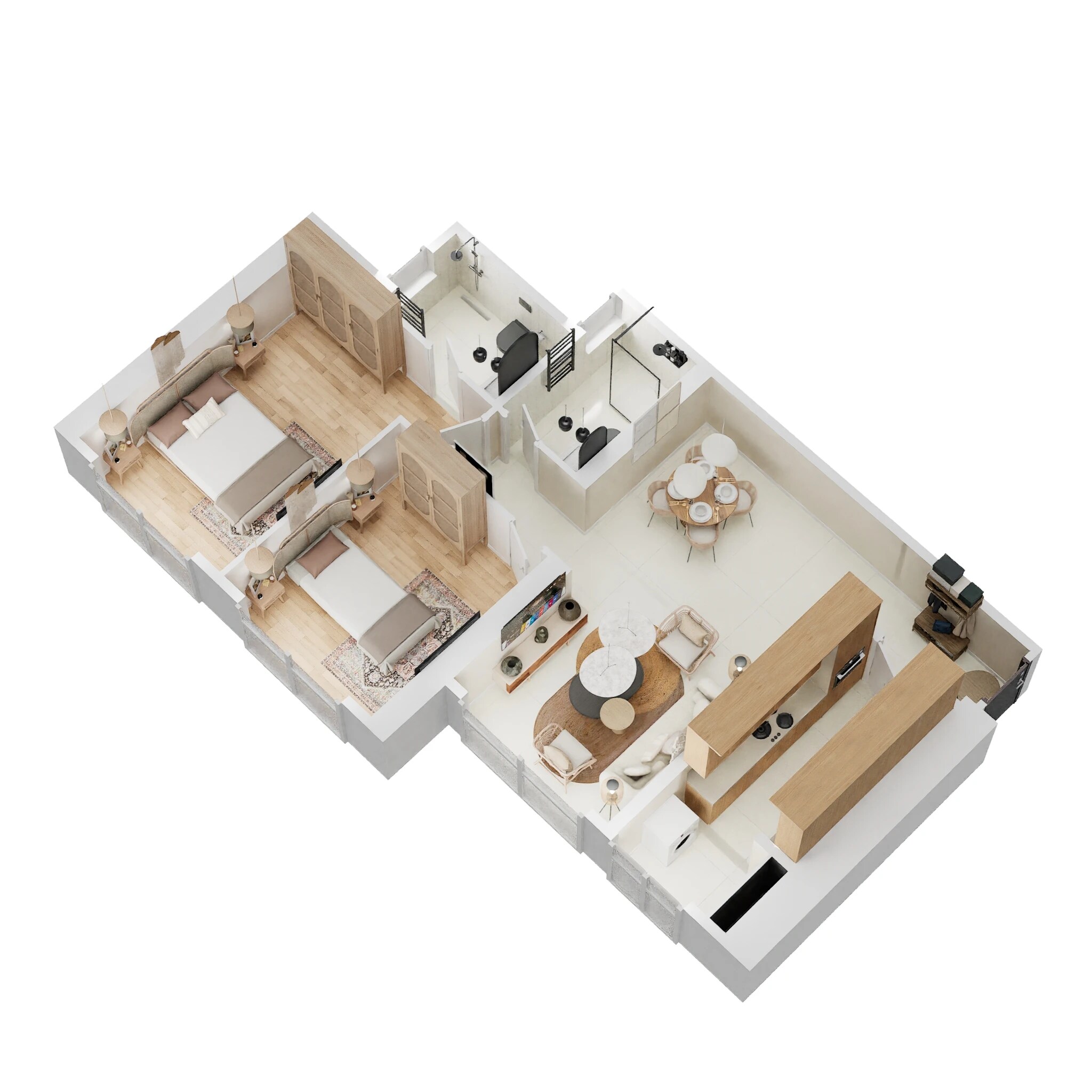 2 BHK 758 Sq. Ft. Apartment