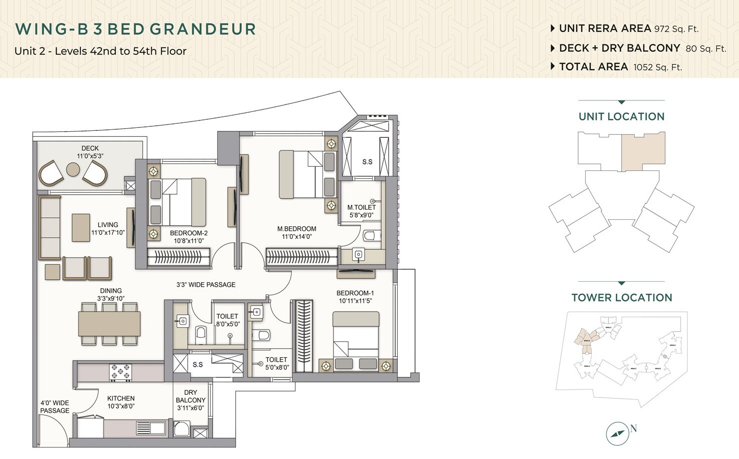  3 BHK Apartment at The Prestige City, Mulund West – for Rent