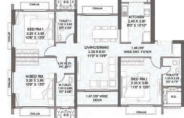 the wadhwa atmosphere apartment 3 bhk 1056sqft 20200511160557