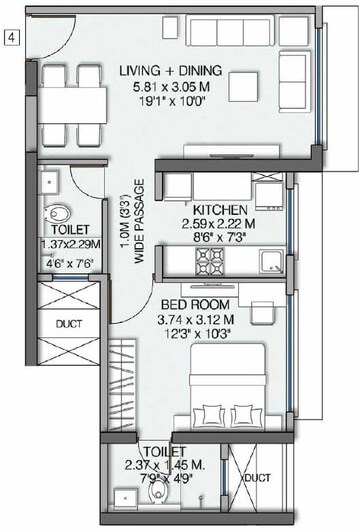  1 BHK Apartment at Wadhwa Pristine, Matunga West – for Sale