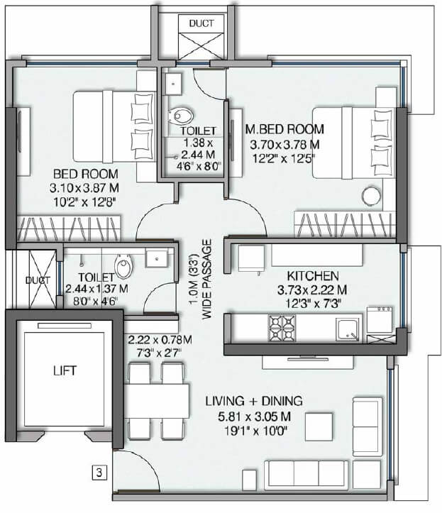 Other, wadhwa-pristine 2 Bedroom 732 Sq.Ft. Apartment In Matunga West Mumbai 7244593