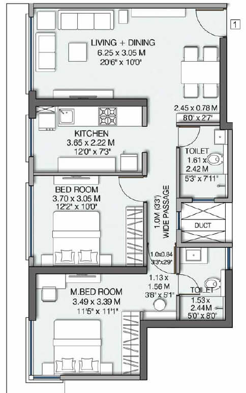 Other, wadhwa-pristine 2 Bedroom 760 Sq.Ft. Apartment In Matunga West Mumbai 9534635
