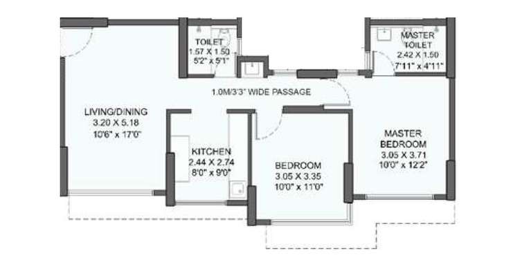 the wadhwa promenade apartment 2 bhk 649sqft 20235024025027