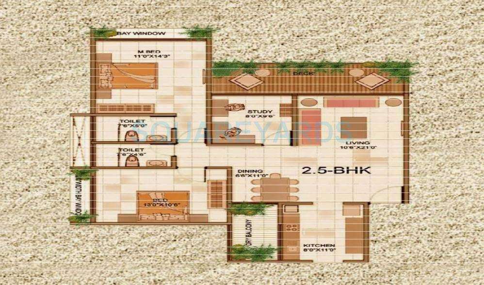 2 BHK 1046 Sq. Ft. Apartment in The Wadhwa The Address
