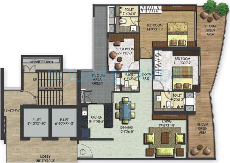 2 BHK 2000 Sq. Ft. Apartment in The Wadhwa The Nest